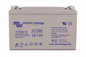 Victron 12V AGM deep cycle battery - 100 ah @ C10, 110 ah @C20